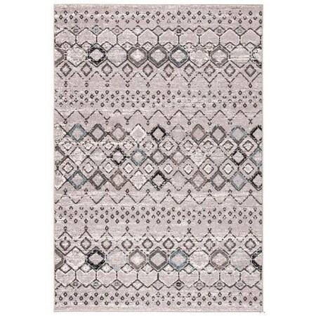 Safavieh Round Bohemian Amsterdam Area Rug, Light Grey & Brown - 9 x 9 ft. AMS108F-9R